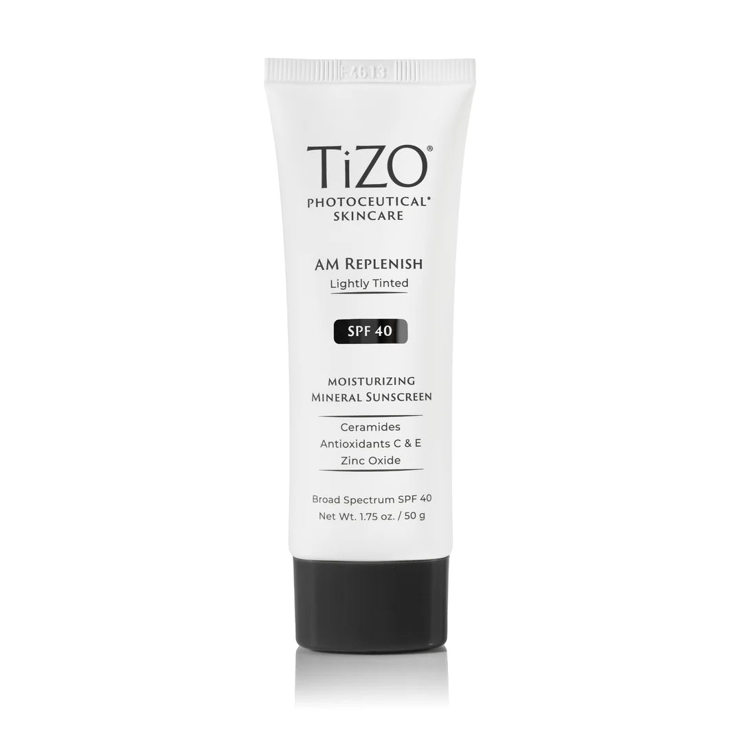 Tizo AM Replenish daily moisturizer for morning use, hydrating and antioxidant-rich formula for all skin types