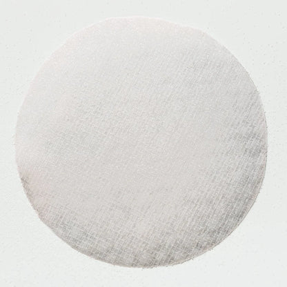 Round gray cushion on a light gray background
